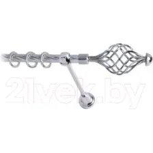 Карниз для штор Lm Decor Вираж 098 1р витой (хром, 4м)
