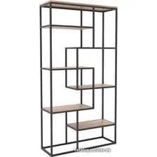 Стеллаж Hype Mebel Зиг-Заг-2 120x200 (черный/дуб галифакс натуральный)