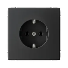 Розетка скрытая с заземлением SYSTEME ELECTRIC ArtGallery карбон (GAL001043S)