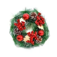 Венок новогодний 25см арт.RM22070604