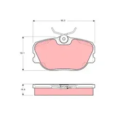 Тормозные колодки дисковые передняя ось TRW GDB460