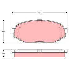 Тормозные колодки дисковые передняя ось TRW GDB1028