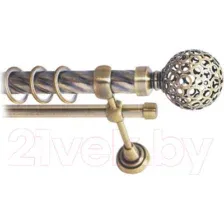 Карниз для штор Lm Decor Ажур 095 2р витой 25/16мм (антик, 1.8м)