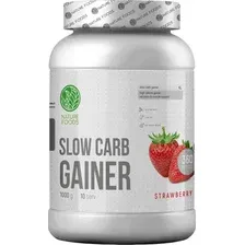 Гейнер Nature Foods Slow Carb Gainer (клубника, 1000 г)