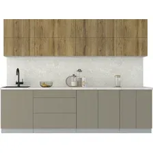 Кухонный модуль Интерлиния Мила Матте 2.8 А (дуб вотан/луна/опал светлый)