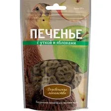 Лакомство для собак Деревенские лакомства Печенье с уткой и яблоками 100 г