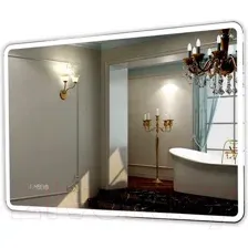 Пекам Зеркало Marta 1 80x60 marta1-80x60spcl (с подсветкой, сенсором на прикосновение, подогревом и часами)