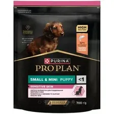 Сухой корм для собак Pro Plan Puppy Small&Mini Sensitive Skin с лососем 700 г