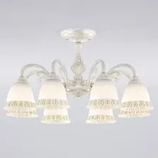 Люстра средней высоты Евросвет Campina 60107/8 белый с золотом