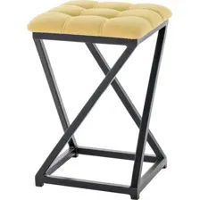 Табурет AMC Comfort 8К1.15 (кожзам, светло-желтый/черный)