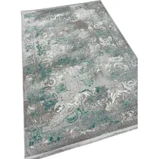 Ковер для жилой комнаты Radjab Carpet Афина Прямоугольник 9009A 12814RK (3x5, Grey/Green)