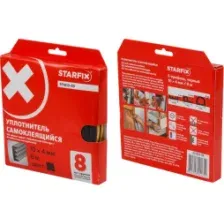 Уплотнитель тип E черный 10х4 мм STARFIX 6 м 