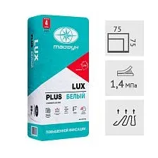 Клей для плитки белый LUX - PLUS 25 кг, 25 кг