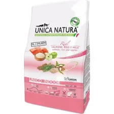 Корм для кошек Unica Natura Indoor, 2818, лосось, рис и яблоко, 1.5 кг