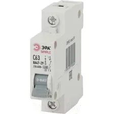 Выключатель автоматический ЭРА Simple-Mod-9 ВА 47-29 1P 63А 4.5кА C / Б0039226