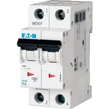 Выключатель автоматический Eaton PL6-B2/2 2P 2A B 6kA / 286550