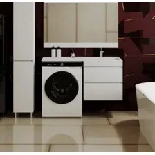Symbolite Тумба с умывальником Даллас 120 Люкс Plus + Estetus Даллас 120x48 (подвесная, правый, эмаль белый)