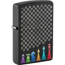 Зажигалка Zippo Chess Pieces Black Matte 48662