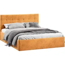 Кровать Трия Джоли Универсальная с ПМ Тип 1 160x200 (микровелюр Wellmart Yellow)