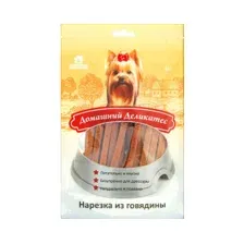 Лакомство для собак Домашний деликатес Нарезка из говядины 85 г
