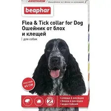 Ошейник от блох и клещей Beaphar Flea&Tick collar от блох и клещей для собак 65 см (красный)