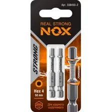 Набор бит Nox Strong Torsion E6.3 Hex-4-50 / 338450-2 (2шт)