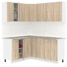 Готовая кухня Кортекс-мебель Корнелия Лира 1.5x1.8 (дуб сонома/марсель)