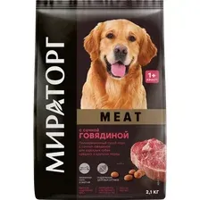 Сухой корм для собак Мираторг Winner Meat для взрослых средних и крупных пород с говядиной 2.1 кг