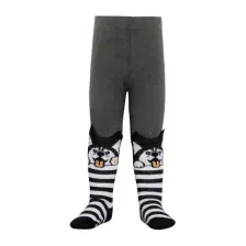 Колготки детские Conte Kids Tip-Top Мордашки 560 (р.92-98, хаки)