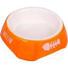 Миска для животных Mr. Kranch С рыбками / MKR059503 (оранжевый)