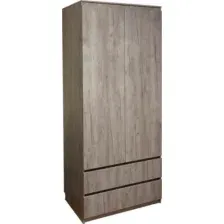 Шкаф распашной Поставымебель Для одежды 2-х дверный 90x58x210 КМС-Е-05 (дуб крафт серый)
