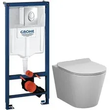 Унитаз подвесной AM.PM Sunny Flashclean C85C1701SC + GROHE Rapid SL 38721001