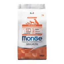 Сухой корм для собак Monge All Breeds Puppy & Junior Monoprotein Salmon with Rice (для щенков всех пород с лососем и рисом) 2.5 кг
