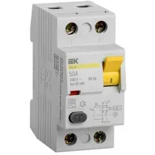 Дифференциальный автомат IEK ВД1-63 2Р 50А 30мА MDV10-2-050-030