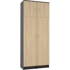 Шкаф МДК ПРШ1 2-х створчатый 2020x800x400 (венге/дуб млечный)