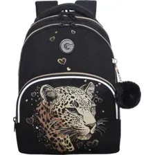 Школьный рюкзак Grizzly RG-660-4 (черный/золотой)
