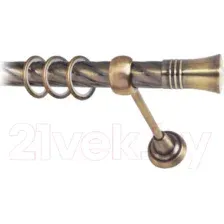 Карниз для штор Lm Decor Гиро 071 1р витой 25мм (антик, 4м)
