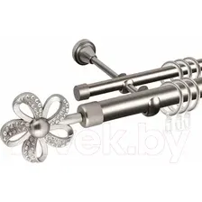 Карниз для штор АС ФОРОС Grace D25Г/16Г составной + наконечники Ромилда (3м, сатин)