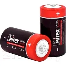 Батарейка Mirex LR14 C Алкалайн 2 шт 23702-LR14-S2