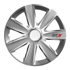 Набор колпаков на диски Versaco GTX 14" 14GTXCS (4шт, карбон/серебристый)