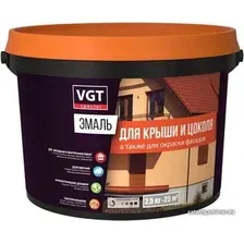 Эмаль VGT ВД-АК-1179 Профи для крыши и цоколя 10 кг (бордовый полугл.)