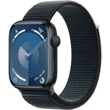 Умные часы Apple Watch Series 9 45 мм (алюминиевый корпус, полуночный/полуночный, нейлоновый ремешок)