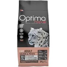 Сухой корм для кошек Optimanova Cat Adult Salmon & Potato (8кг)