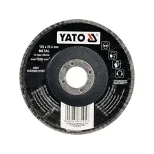 YATO 12. КРУГ ЛЕПЕСТКОВЫЙ ВЫПУКЛЫЙ 125ММ Р80 ''YATO'',(YT-83294).СТРАНА ПРОИСХОЖДЕНИЯ - КНР