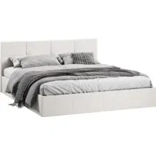 Кровать Трия Лора с ПМ мягкой обивкой и заглушиной 180x200 (велюр светлый)