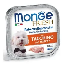 Влажный корм Monge Dog Fresh для собак, с индейкой, ламистер 100 г