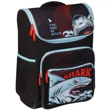 Ранец ArtSpace облегченный Happy School "Shark" 39*28*18см, 1 отделение, 4 кармана, анатомическая спинка, Uni_17727