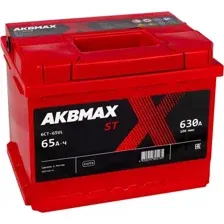 Автомобильный аккумулятор AKBMAX ST 65L (65 А·ч)