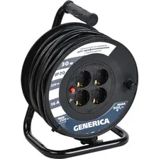 Удлинитель на катушке Generica УК30 WKP20-16-04-30-G (30 м, черный)