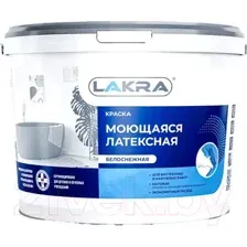 Краска Лакра Латексная моющаяся (6.5кг, белоснежный)